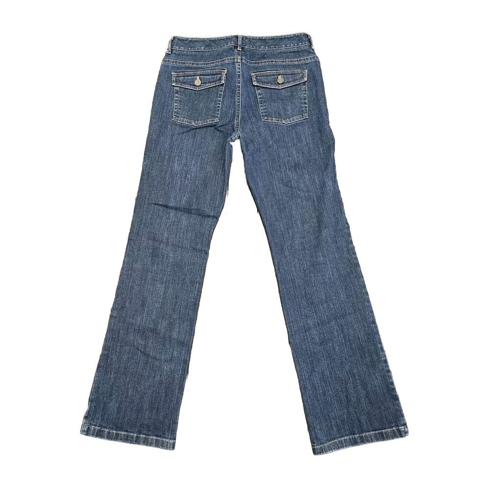 Tahari VTG Mid Rise Boot Cut Jeans Stretch Dark Blue Denim (See Desc. For Size) - Picture 2 of 12